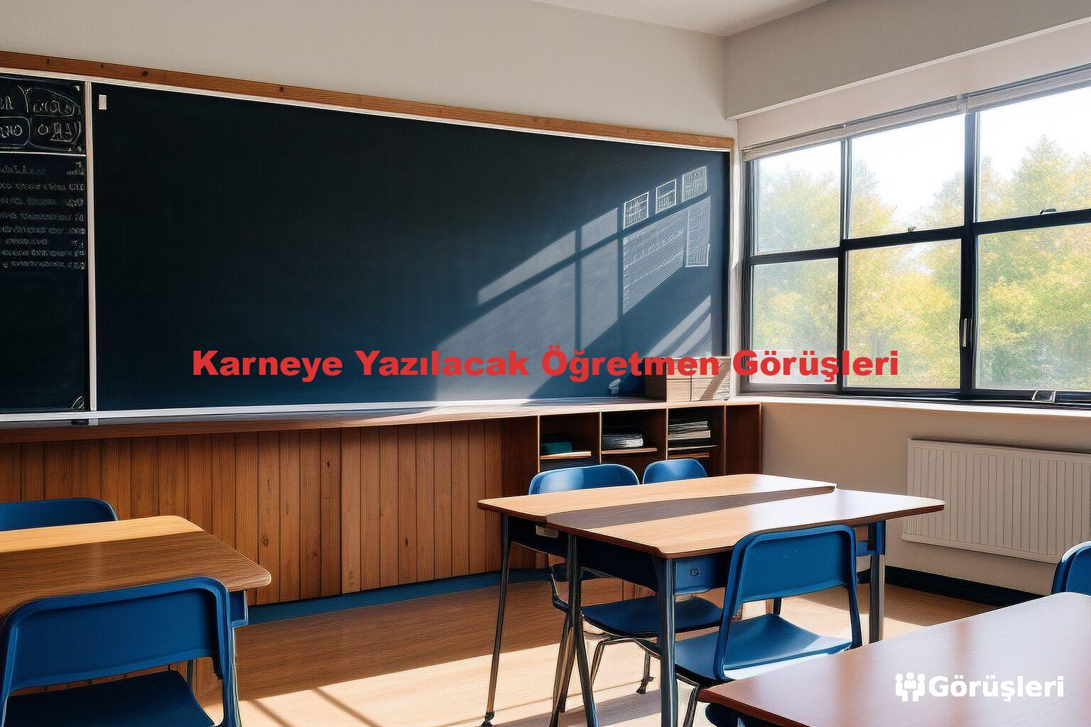 Karneye Yazılacak Öğretmen Görüşleri