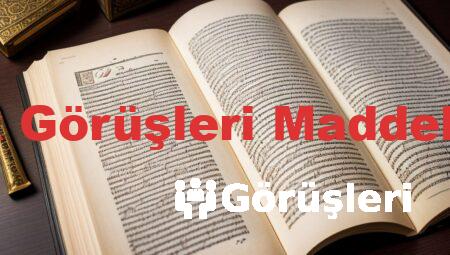 Maturidilik Görüşleri Maddeler Halinde