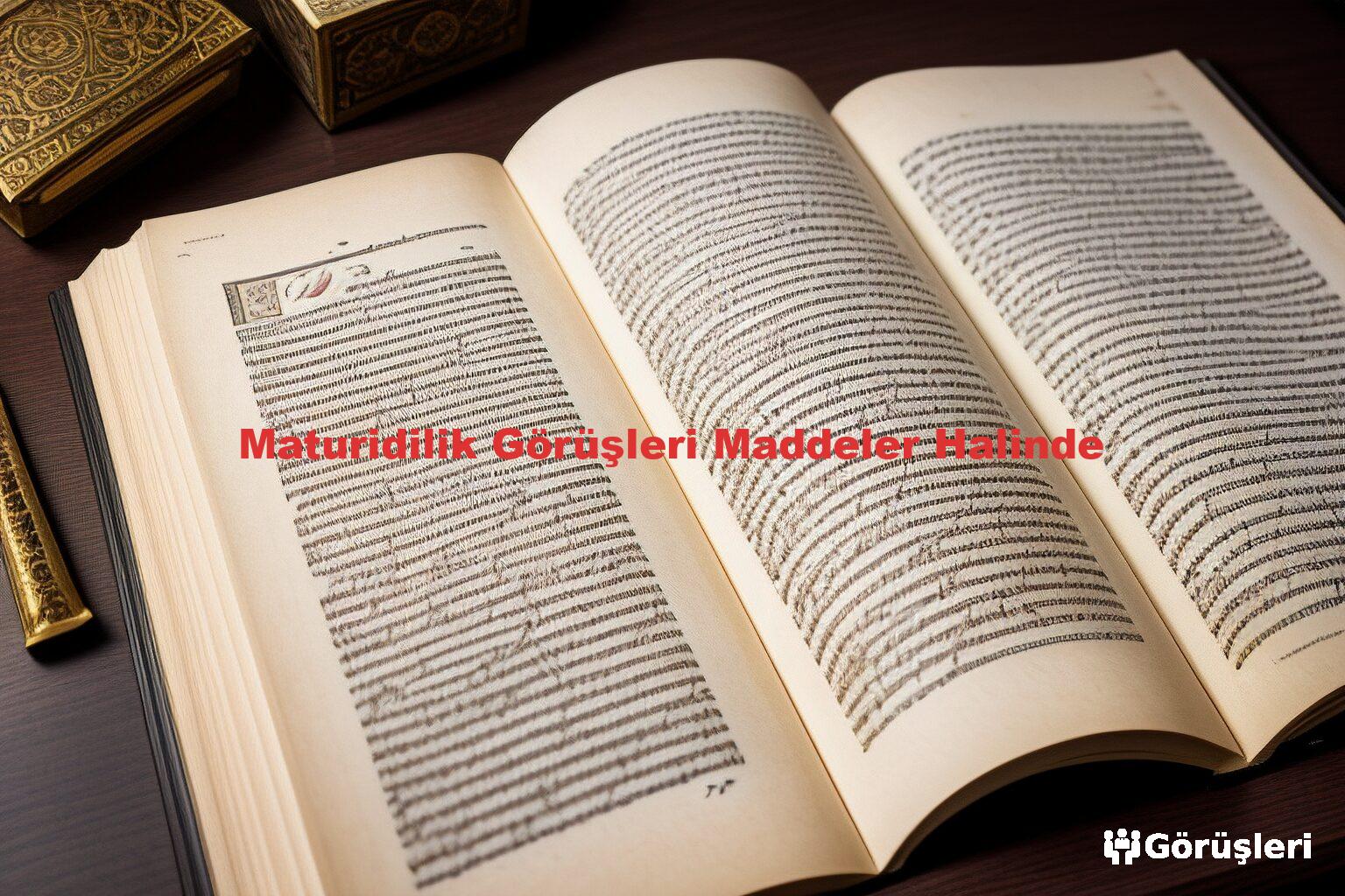 Maturidilik Görüşleri Maddeler Halinde