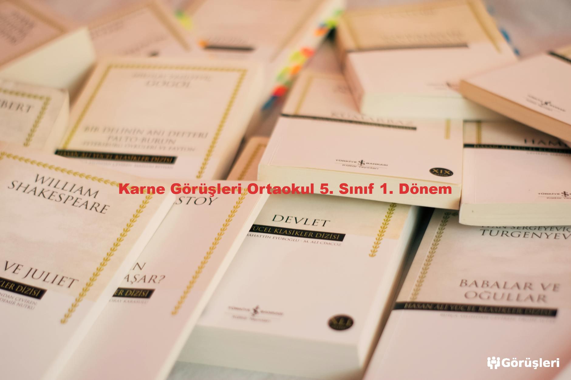 Karne Görüşleri Ortaokul 5. Sınıf 1. Dönem