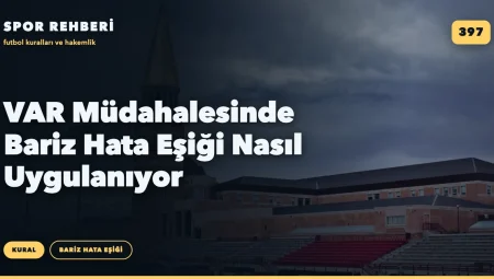 VAR Müdahalesinde Bariz Hata Eşiği Nasıl Uygulanıyor